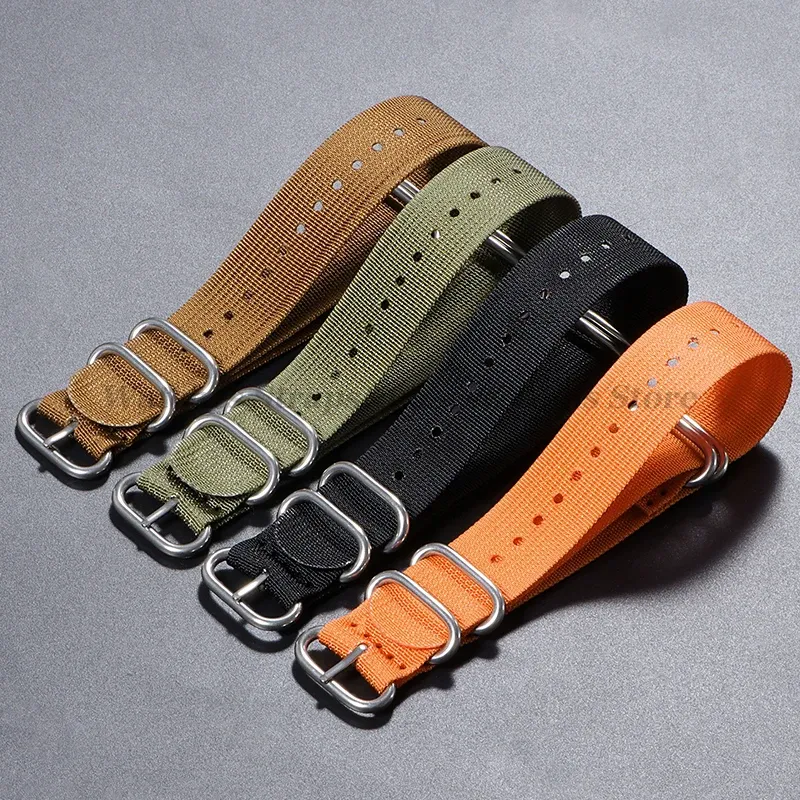 Bracelet nylon tissé pour montre 18 à 24 mm