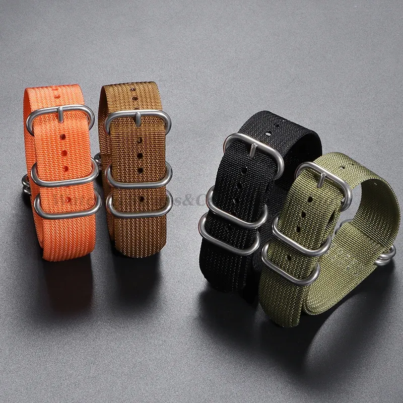 Bracelet nylon tissé pour montre 18 à 24 mm