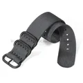 Bracelet nylon tissé pour montre 18 à 24 mm – Couleur du bracelet Gray-Black
