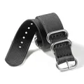 Bracelet nylon tissé pour montre 18 à 24 mm – Couleur du bracelet Gray-Silver