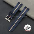 Bracelet nylon tissé pour montre 18 à 24 mm – Couleur du bracelet NavyBlue Beige