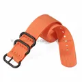 Bracelet nylon tissé pour montre 18 à 24 mm – Couleur du bracelet Orange-Black