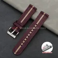 Bracelet nylon tissé pour montre 18 à 24 mm – Couleur du bracelet Red Beige