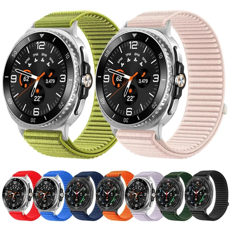 Bracelet nylon tissu Samsung Galaxy Watch 8 40 à 46 mm