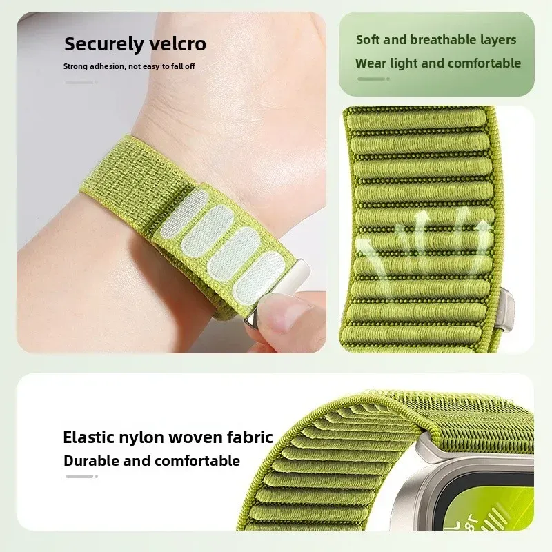 Bracelet nylon tissu Samsung Galaxy Watch 8 40 à 46 mm