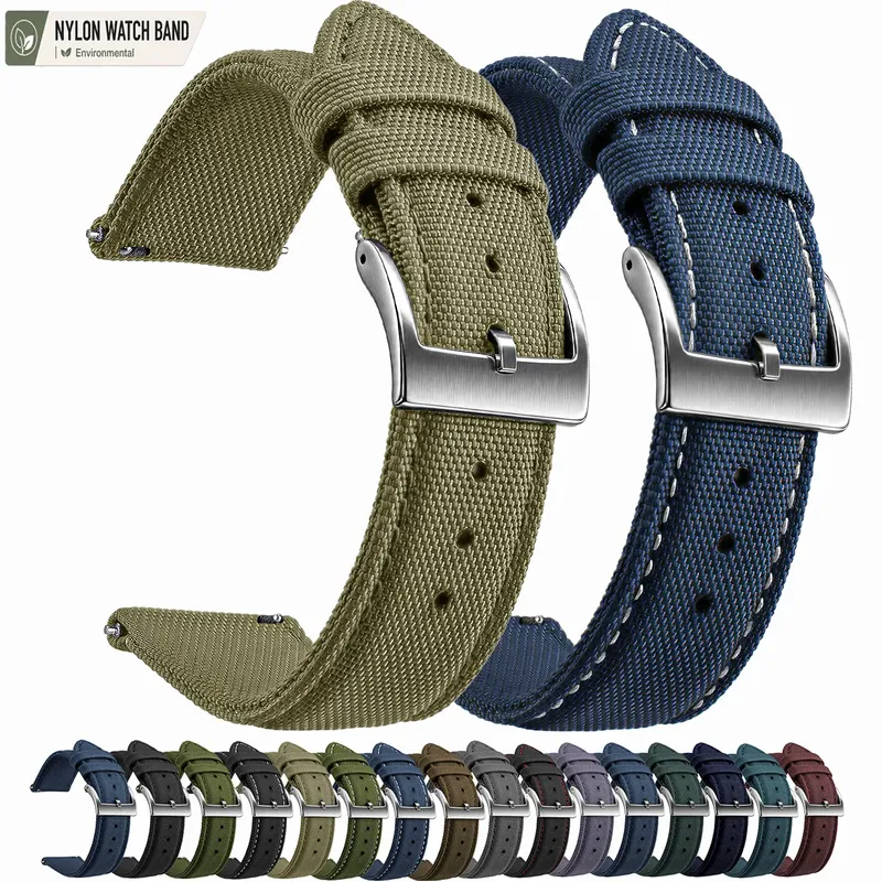 Bracelet nylon toile voile 18 à 22 mm