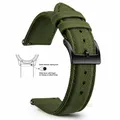 Bracelet nylon toile voile 18 à 22 mm – Couleur du bracelet Army Green 2