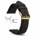Bracelet nylon toile voile 18 à 22 mm – Couleur du bracelet Black Red 3
