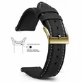Bracelet nylon toile voile 18 à 22 mm – Couleur du bracelet Black White 3