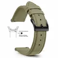 Bracelet nylon toile voile 18 à 22 mm – Couleur du bracelet Khaki 2