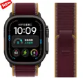Bracelet nylon Trail Loop 38 à 49 mm pour Apple Watch – Couleur du bracelet Burgundy-black