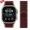 Bracelet nylon Trail Loop 38 à 49 mm pour Apple Watch – Couleur du bracelet Burgundy-T