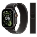 Bracelet nylon Trail Loop 38 à 49 mm pour Apple Watch – Couleur du bracelet Charcoal-black