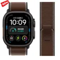 Bracelet nylon Trail Loop 38 à 49 mm pour Apple Watch – Couleur du bracelet Dark brown-black