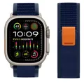 Bracelet nylon Trail Loop 38 à 49 mm pour Apple Watch – Couleur du bracelet Midnight Blue