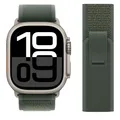 Bracelet nylon Trail Loop 38 à 49 mm pour Apple Watch – Couleur du bracelet NEW Green-Titanium