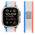 Bracelet nylon Trail Loop 38 à 49 mm pour Apple Watch – Couleur du bracelet orange-blue