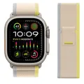 Bracelet nylon Trail Loop 38 à 49 mm pour Apple Watch – Couleur du bracelet Yellow-Beige