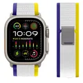 Bracelet nylon Trail Loop 38 à 49 mm pour Apple Watch – Couleur du bracelet Yellow-d blue