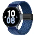 Bracelet nylon tressé 18 à 22 mm magnétique – Couleur du bracelet blue