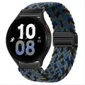 Bracelet nylon tressé 18 à 22 mm magnétique – Couleur du bracelet blue mc