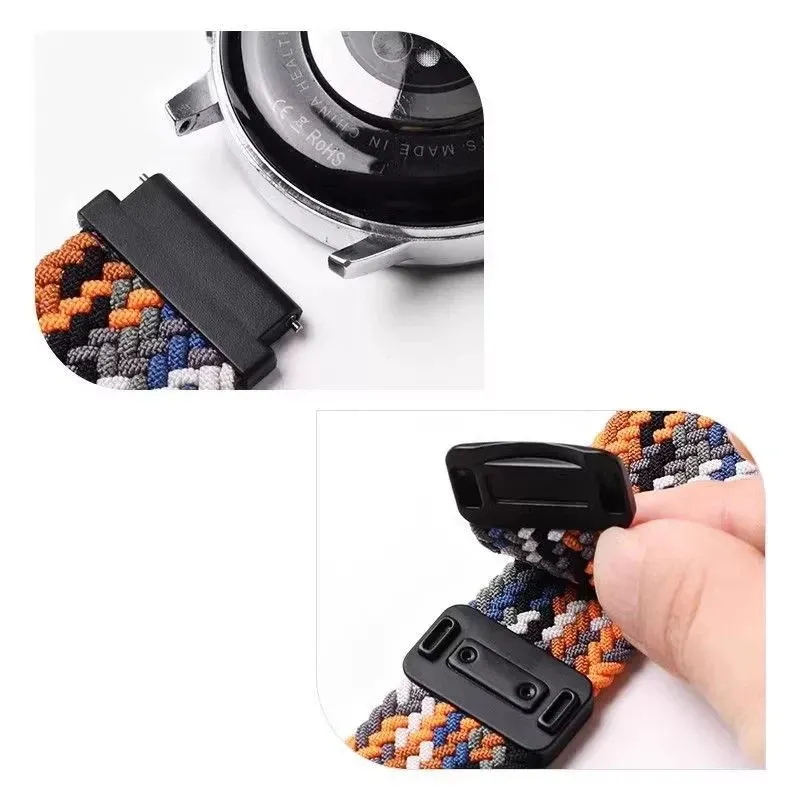 Bracelet nylon tressé 18 à 22 mm magnétique