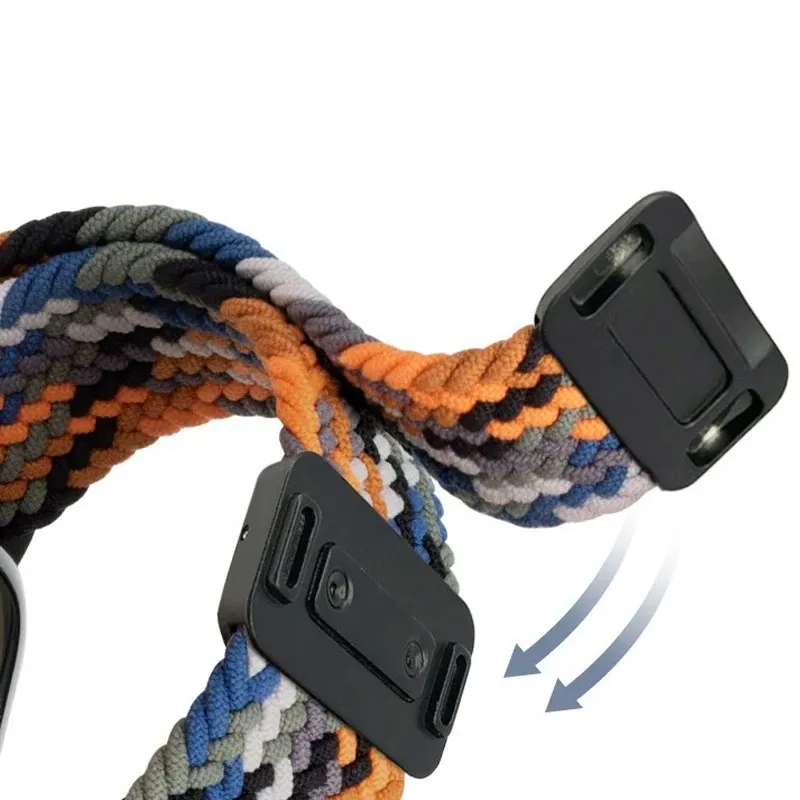 Bracelet nylon tressé 18 à 22 mm magnétique