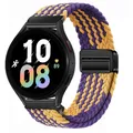 Bracelet nylon tressé 18 à 22 mm magnétique – Couleur du bracelet purple gold