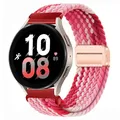 Bracelet nylon tressé 18 à 22 mm magnétique – Couleur du bracelet strawberry