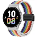 Bracelet nylon tressé 18 à 22 mm magnétique – Couleur du bracelet white rainbow