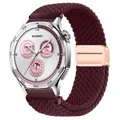 Bracelet nylon tressé 18 à 22 mm magnétique – Couleur du bracelet wine red