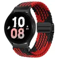 Bracelet nylon tressé 18 à 22 mm magnétique – Couleur du bracelet z black red