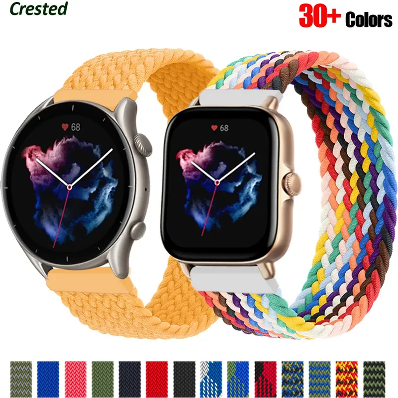 Bracelet nylon tressé 20 à 22 mm pour Amazfit