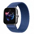 Bracelet nylon tressé 20 à 22 mm pour Amazfit – Couleur du bracelet Atlantic Blue
