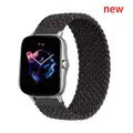 Bracelet nylon tressé 20 à 22 mm pour Amazfit – Couleur du bracelet Black unity