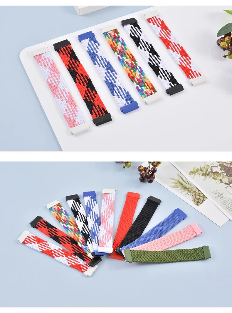 Bracelet nylon tressé 20 à 22 mm pour Amazfit