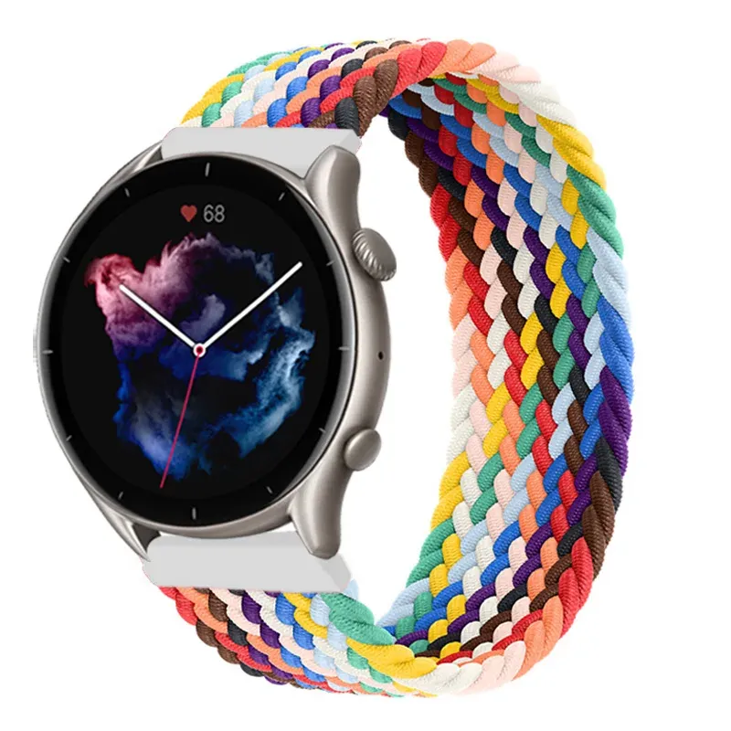 Bracelet nylon tressé 20 à 22 mm pour Amazfit