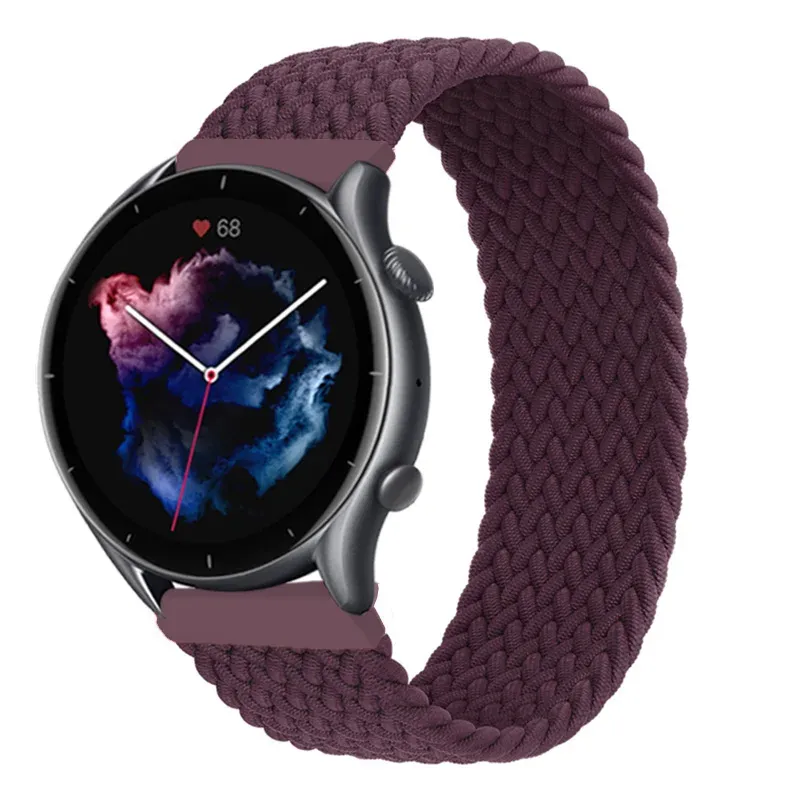 Bracelet nylon tressé 20 à 22 mm pour Amazfit