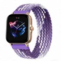 Bracelet nylon tressé 20 à 22 mm pour Amazfit – Couleur du bracelet Grape purple