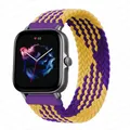 Bracelet nylon tressé 20 à 22 mm pour Amazfit – Couleur du bracelet purple yellow