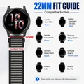 Bracelet nylon tressé 20 à 22 mm pour Garmin Forerunner – 5