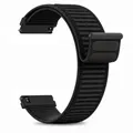 Bracelet nylon tressé 20 à 22 mm pour Garmin Forerunner – Band Color Black