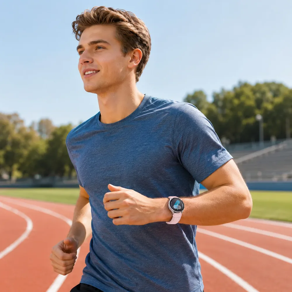 Bracelet nylon tressé 20 à 22 mm pour Garmin Forerunner
