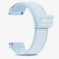 Bracelet nylon tressé 20 à 22 mm pour Garmin Forerunner – Band Color Light Blue Snow Gray