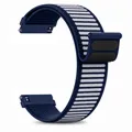 Bracelet nylon tressé 20 à 22 mm pour Garmin Forerunner – Band Color Midnight Blue Gray