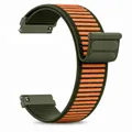 Bracelet nylon tressé 20 à 22 mm pour Garmin Forerunner – Band Color Olive green