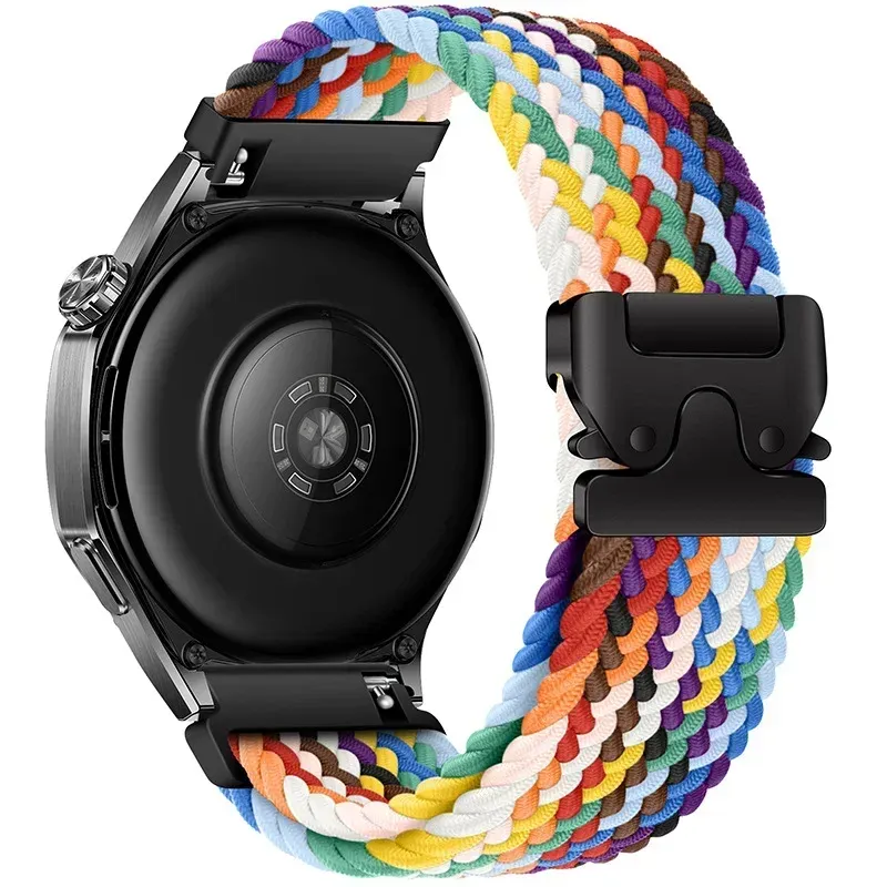 Bracelet nylon tressé 20 à 22 mm pour Huawei et Samsung