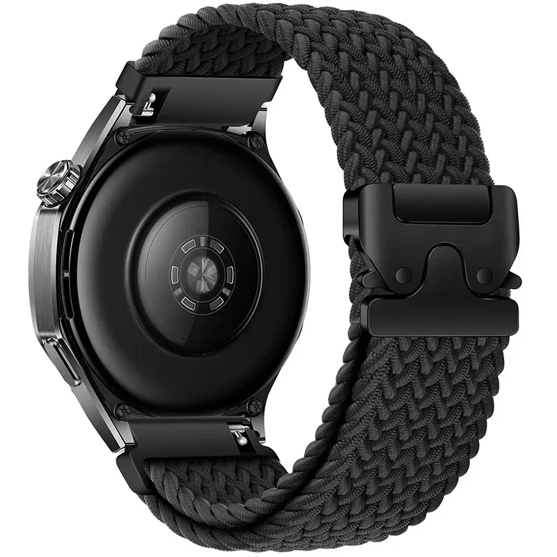 Bracelet nylon tressé 20 à 22 mm pour Huawei et Samsung
