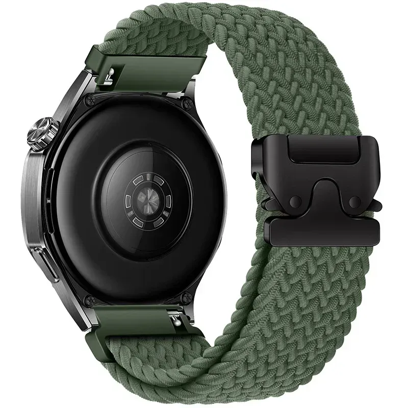 Bracelet nylon tressé 20 à 22 mm pour Huawei et Samsung