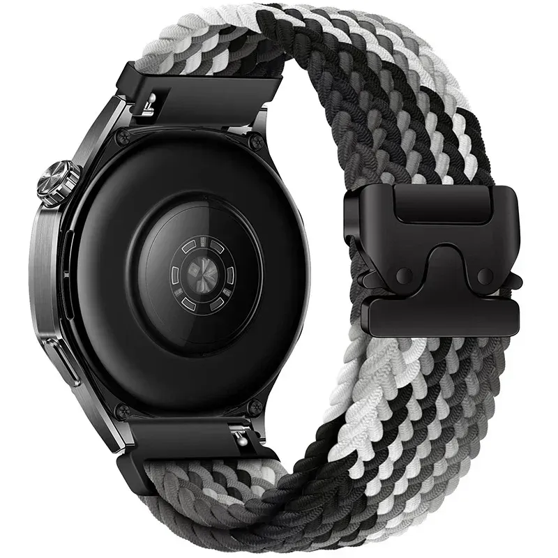 Bracelet nylon tressé 20 à 22 mm pour Huawei et Samsung